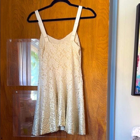 Free People Women’s Gold Foil Lace Dress - Picture 5 of 5